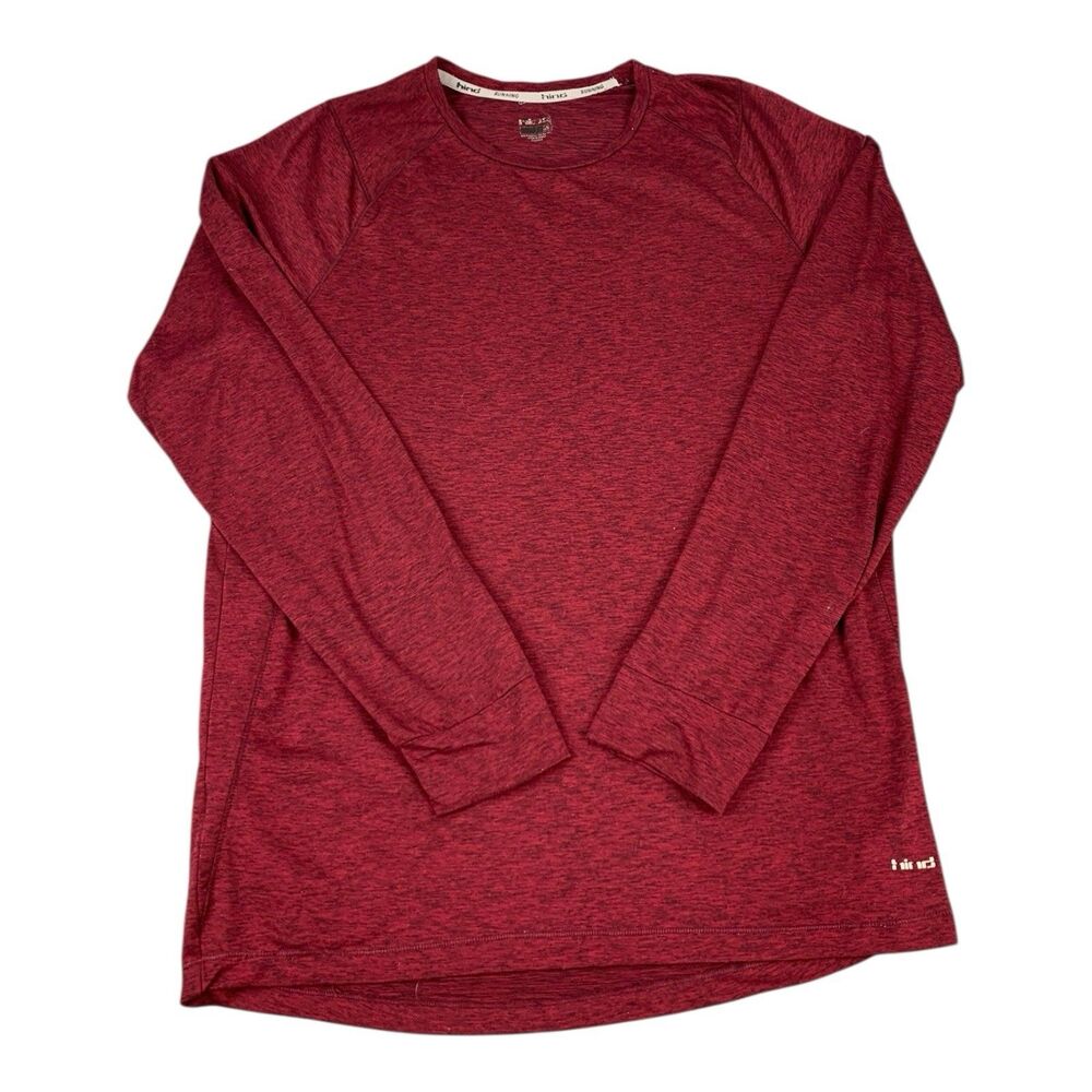 Hind DryLete Crew Neck Burgundy Red Long Sleeve Running Shirt Men’s Size Medium